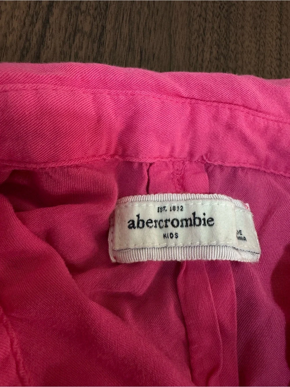 Abercrombie & Fitch Girls' Long-Sleeve Button-Down Shirt - Bright Pink